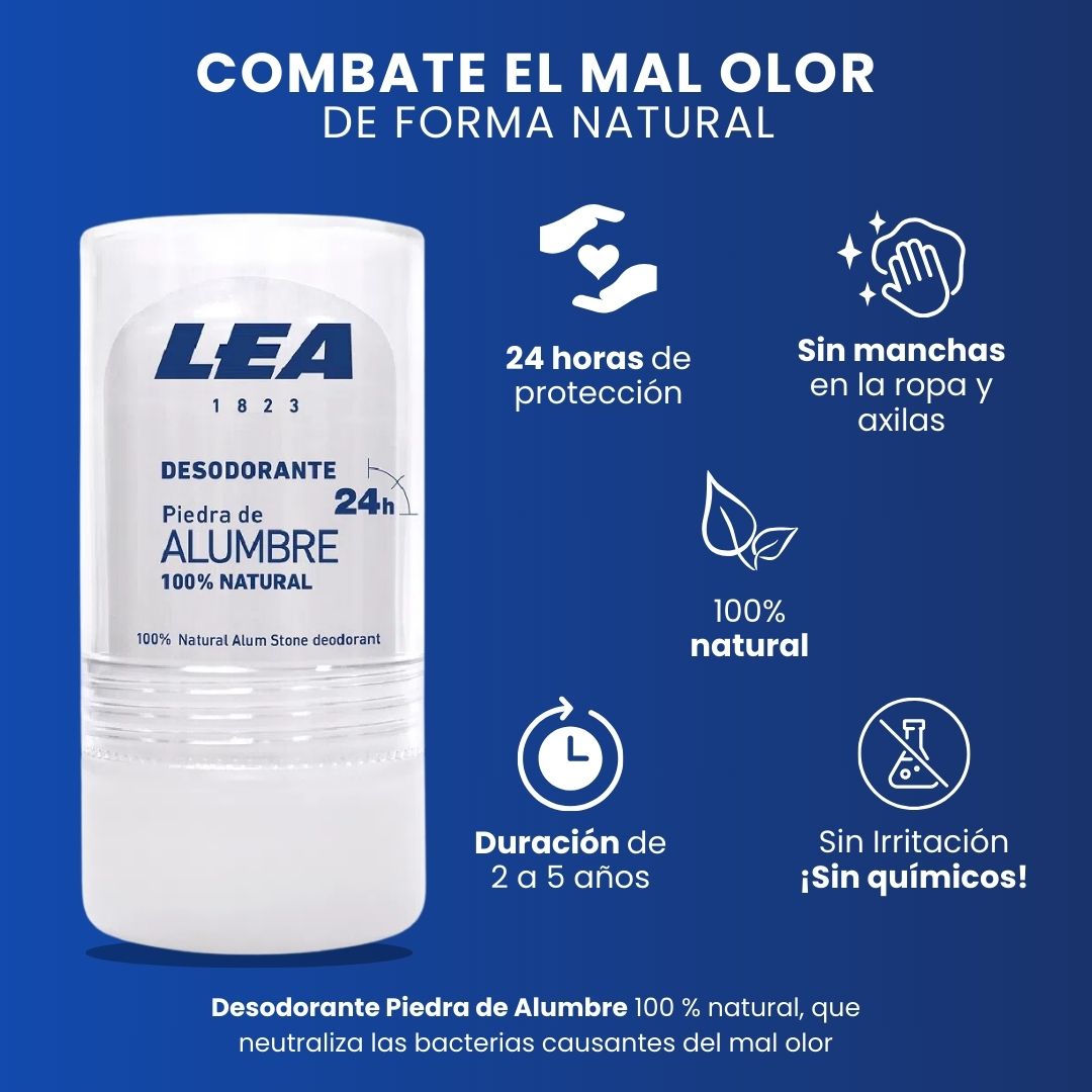 LEA® DESODORANTE DE PIEDRA ALUMBRE UNISEX