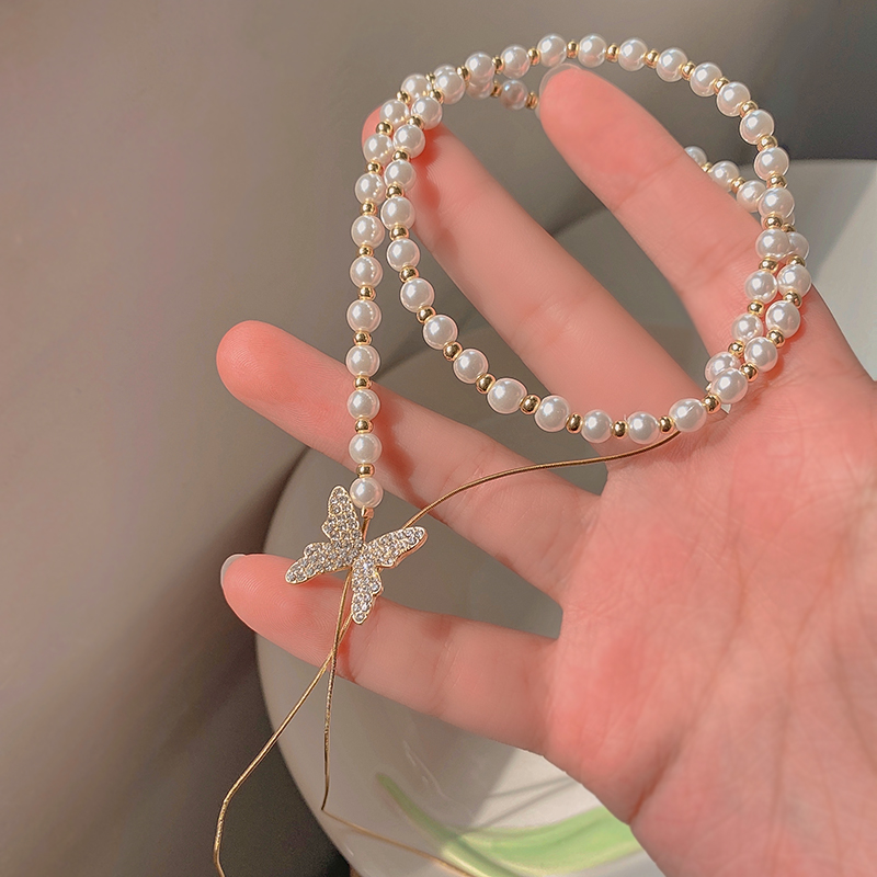 Olivia® Collar Pearl Butterfly Ajustable
